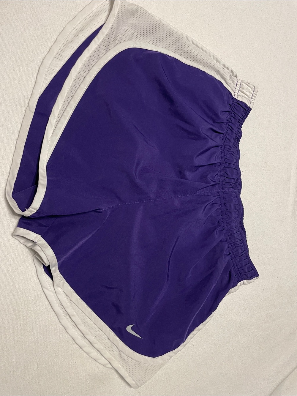 Nike Women's Purple Athletic Shorts with White Trim